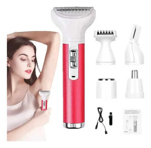 Afeitadora De Mujer 5 En 1 Portatil Recargable Usb Trimmer