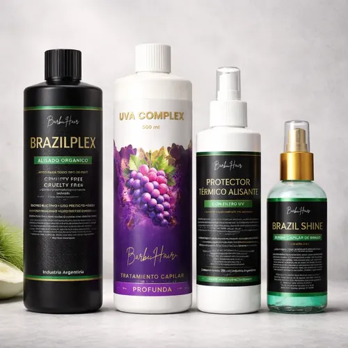 Kit Brazilplex 500ml/uvacomplex 500ml/prote 250ml/serumshine