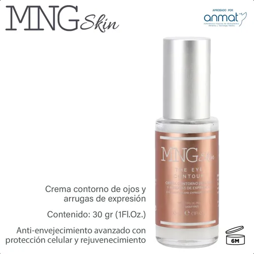 Crema Contorno De Ojos Antiage Antiarrugas Hidratante MNG Skin Todo Tipo De Piel Noche
