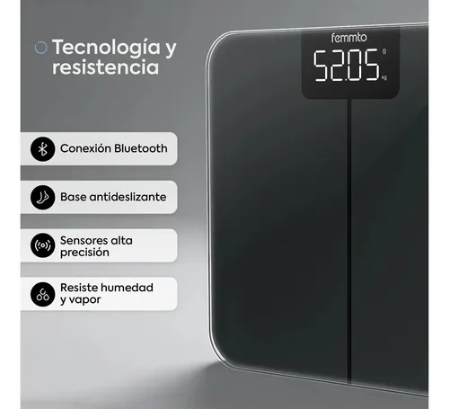 Bascula Isora Digital Con Bluetooth Moderna Minimalista
