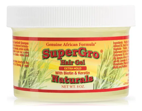 Gel Para El Cabello Supergro Extra Hold Con Aceite De Ricino
