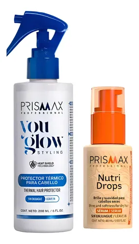 Prismax Kit You Glow Protector Térmico + Serum Nutri Drops
