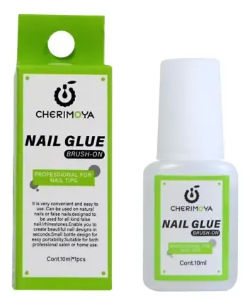 2 Pegamentos Para Tips, Uñas Postizas Cherimoya 7ml