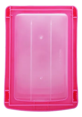 Caja De Almacenamiento De Plástico Translúcido Con 3 Capas,