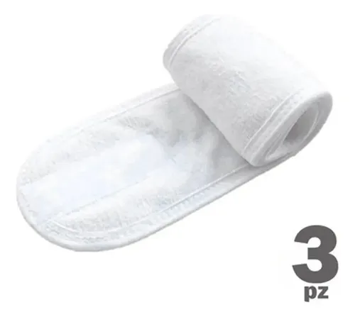 As Kit 3 Vinchas For Maquillaje Y Limpieza Blanco Xz