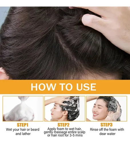 Be Champú Grey Hair Reverse Bar, Jabón Negro Natural, 3
