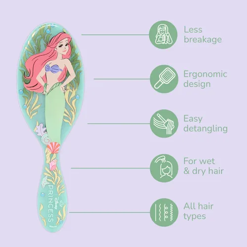 Cepillo Para El Cabello, Cepillo Húmedo Disney Princess Arie