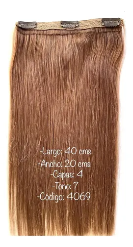 4 Capas Cortina Pelo Cabello Natural 40 Cms X 20 Micropeinet