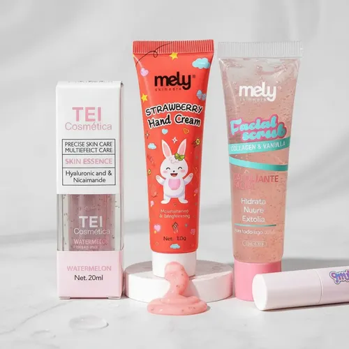 Kit Skincare Completo Con Exfoliante+lip Oil+ Serum Mely