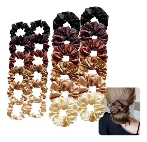 Cxra / + 24 Scrunchies Donas For Cabello Accesorios Ligas Ca