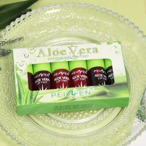 6piece Aloe Vera Lip Gloss Set, Moisturizing Liquid Lipstick