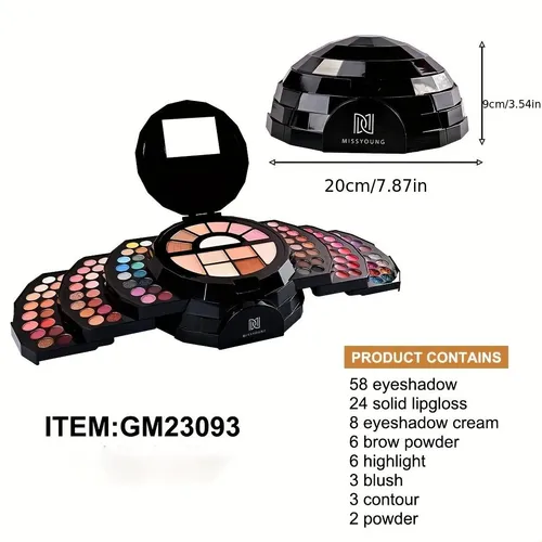 Set De Maquillaje De 109 Colores, Marrón Baya, 48 Sombras De