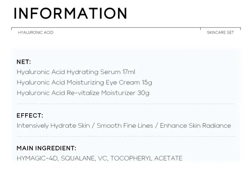Kit Facial Hidratante Quiyum: Serum + Crema + Ojos 3pzs