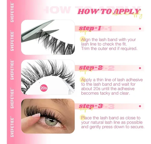Pestañas Postizas Fox Eye 8 Pares Gvefetiee 40d Natural
