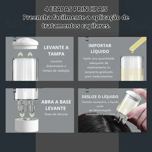 Aplicador De Aceite Para Masaje Capilar Roots And Scalp, 2 U