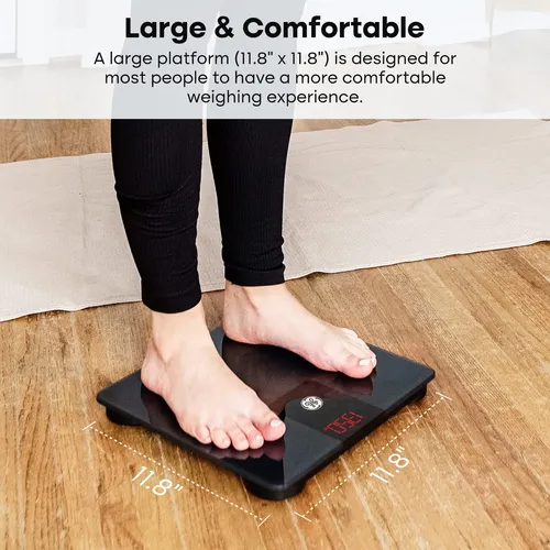 Báscula De Baño Digital Ge Peso Corporal Imc Bluetooth Negra