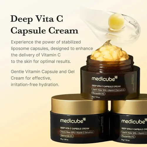 Cápsula Hidratante Facial Medicube Deep Vitamin C Golden