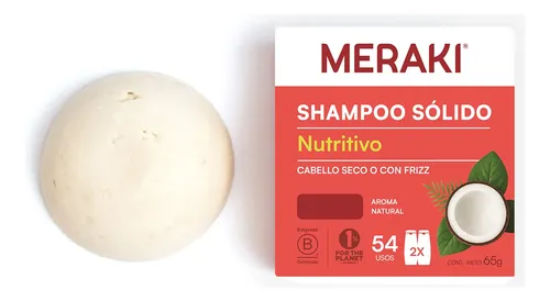 Shampoo Sólido Meraki Naturalhair Nutritivo Cabello Seco 65g
