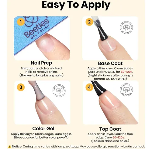 Set Gel Beetles Base Y Top Coat 2p 15ml