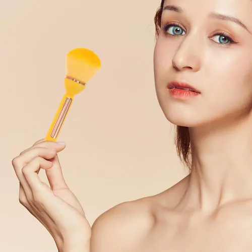 Set De 2 Brochas De Maquillaje Para Mujer: Polvo Y Rubor