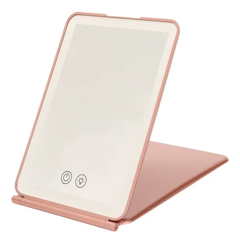 Espejo De Maquillaje Con Luz Led, Plegable, 3 Colores &sz