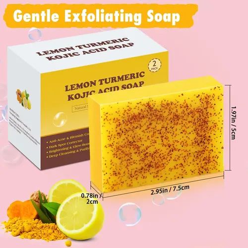 Jabón Facial Y Corporal Urrznp Cúrcuma Limón 2 Unidades