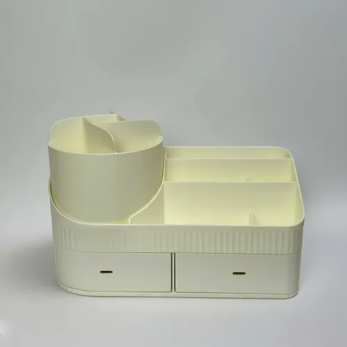 Organizador De Maquillaje Giratorio Con Cajones