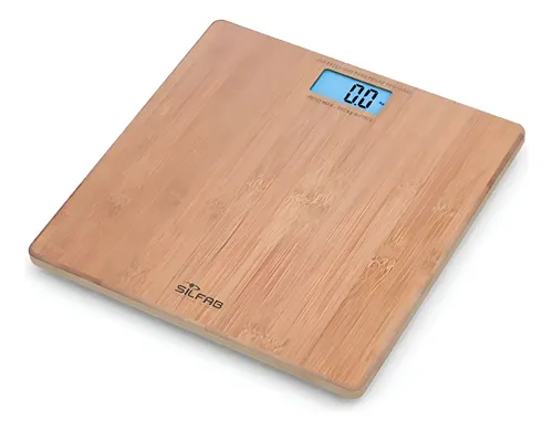 Silfab Balanza Electrónica De Madera Bamboo Be207 180 Kg