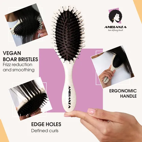 Cepillo Para El Cabello Ambiansa Con Cerdas Veganas De Jabal
