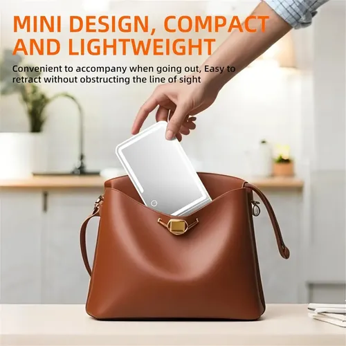 Espejo De Tocador Con Visera Solar Para Coche, Recargable, 3