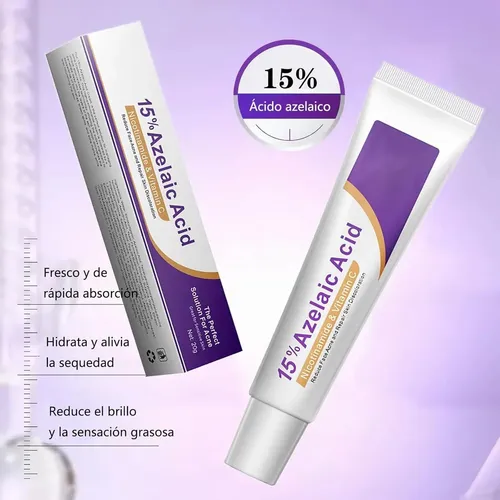 Crema Facial Con Ácido Azelaico 15%, Vitamina C, Niacinamida