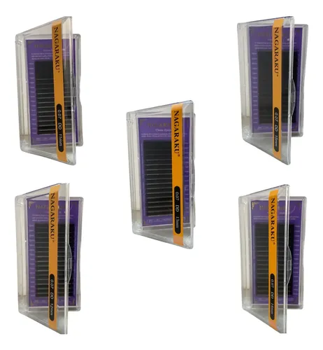 Kit Nagaraku Extensiones De Pestañas Clásicas 0.07 Curva Dd Largos 11 Al 15 Mm