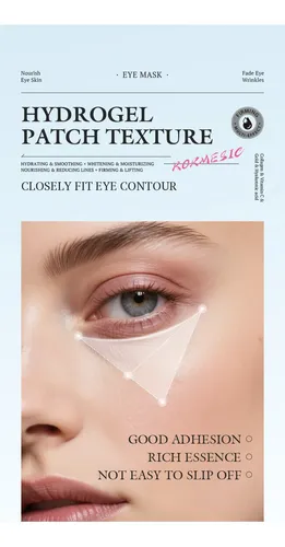 W Juego De 10 Mascarillas Vc Para Ojos Humectantes E W,