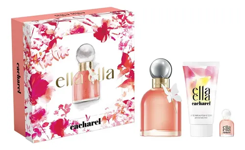 Set de Perfume Cacharel Ella Ella para Mujer con Body Lotion y Mini Eau de Parfum
