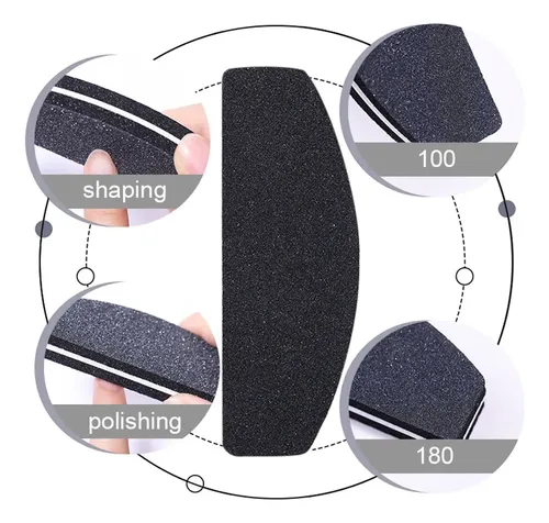 5 Limas Sponge Mini 100/180 Para Manicuría Uñas Esculpidas