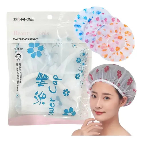 Gorros Plásticos Para Ducha Baño De Crema Impermeable Diseño