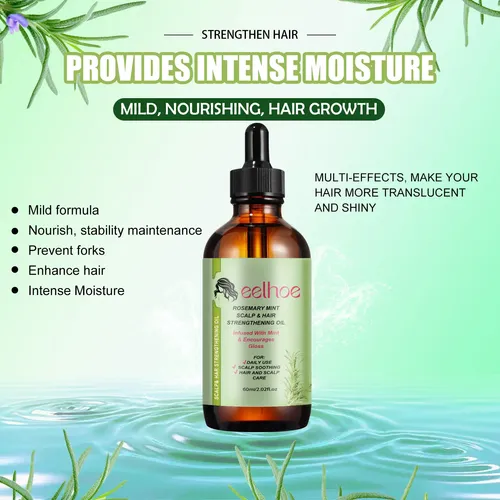 Aceite Esencial De Romero Para Cabello, Cejas Y Pestañas