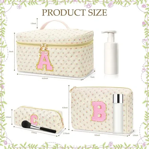 Set De 3 Necesseres De Maquillaje Dosuke Con Inicial Persona