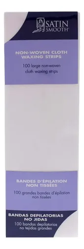 Tiras De Cera No Tejida Satin Smooth 100 Unidades Grande