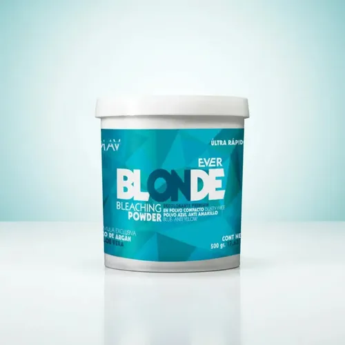 Polvo Decolorante Mav Azul Ever Blonde Argan Aloe Vera 500gr