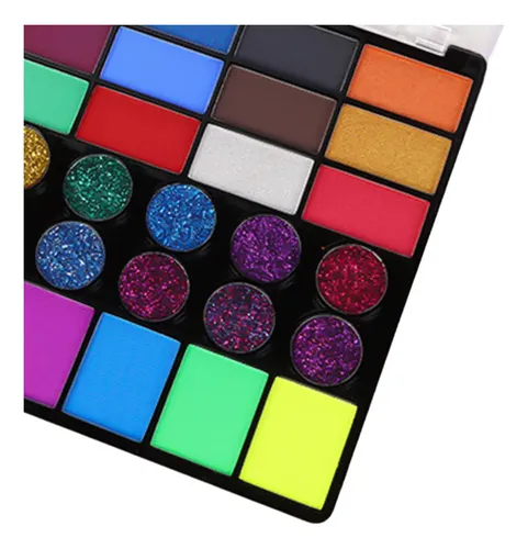 Paleta De Maquillaje Facial A Base De Agua De 42 Piezas.