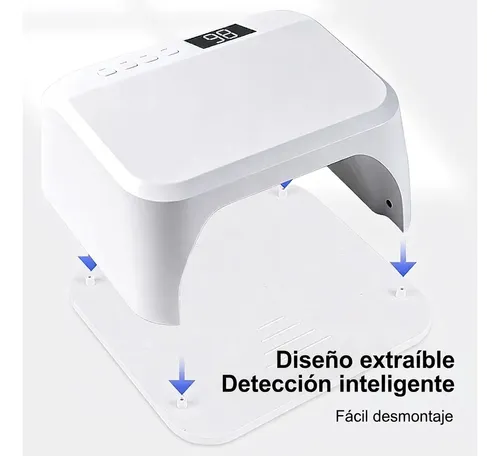Cabina Uñas Esculpidas Lampara Uv Led 60 Leds Profesional