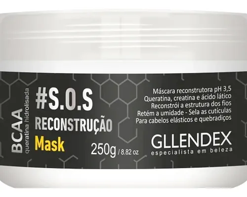 Gllendex Bcaa Queratina Mascara Reconstruccion Pelo 250gr
