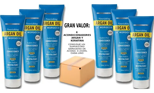 Acondicionador Argan Y Keratina 250ml ; Pack X 6 Unidades