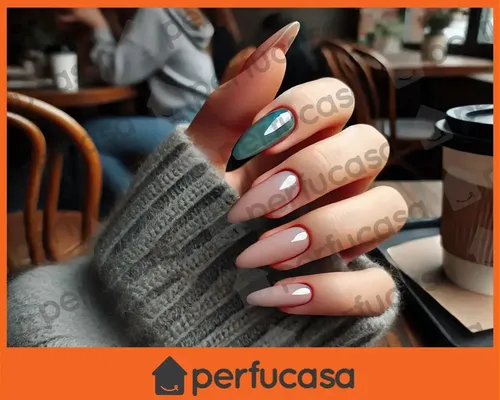Tips Soft Gel Press On Paris Night Caja X500 Uñas Postizas Color Stiletto Regular