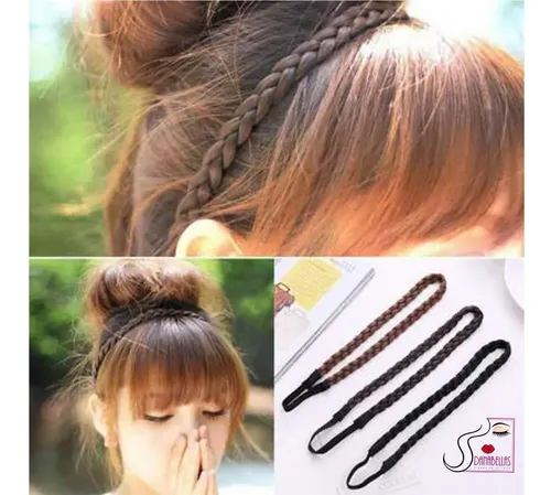 Extensiones Trenza Diadema Vincha De Pelo Elástica