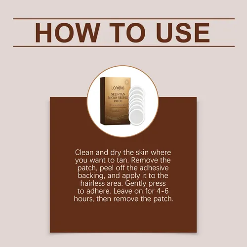 Parche Bronceador Con Microagujas Laniska: Cómodo De Usar, I
