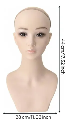 Modelo De Peinado Para Exhibición De Cabello, Busto En Pvc