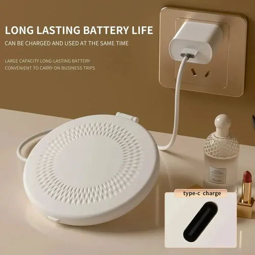 Espejo Led Portátil Plegable Con Tapa Para Viaje Y Maquillaj