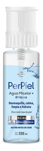 Perpiel Agua Micelar Bifásica 200 Ml Desmaquillante